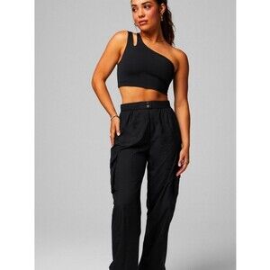 Fabletics Black Cargo Track Pants - Women's